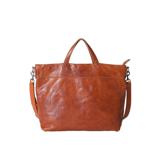 Li Ji | Original handmade genuine leather | Washed craftsmanship and relaxed retro shoulder bag No. 056633 