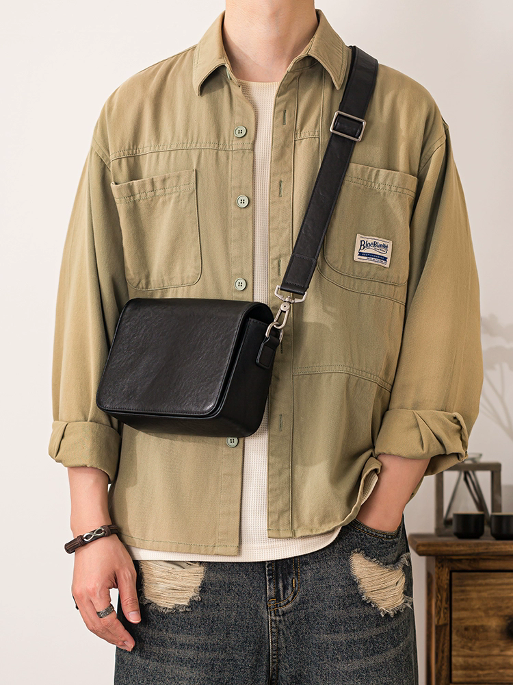 李記 | 原創手工真皮 |  隨便搭配都很好看の斜唄包0758號