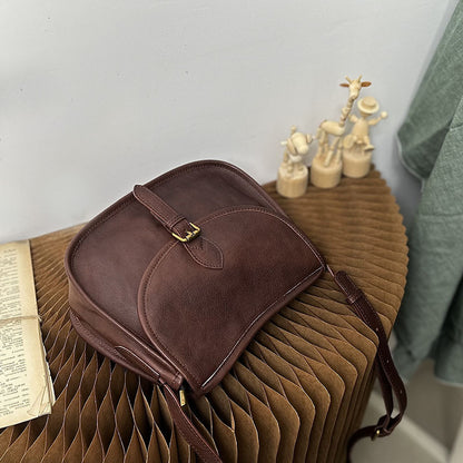 李記 | 原創手工真皮 | 英倫 復古 超洋氣質感馬鞍包11099號