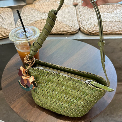 李記 | 原創手工真皮 | 植鞣頭層牛皮の編織包11285號