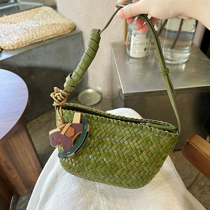 李記 | 原創手工真皮 | 植鞣頭層牛皮の編織包11285號