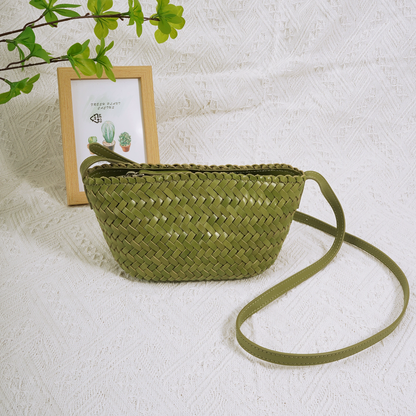 李記 | 原創手工真皮 | 植鞣頭層牛皮の編織包11285號