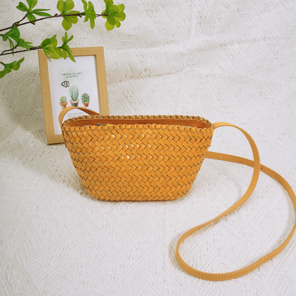 李記 | 原創手工真皮 | 植鞣頭層牛皮の編織包11285號