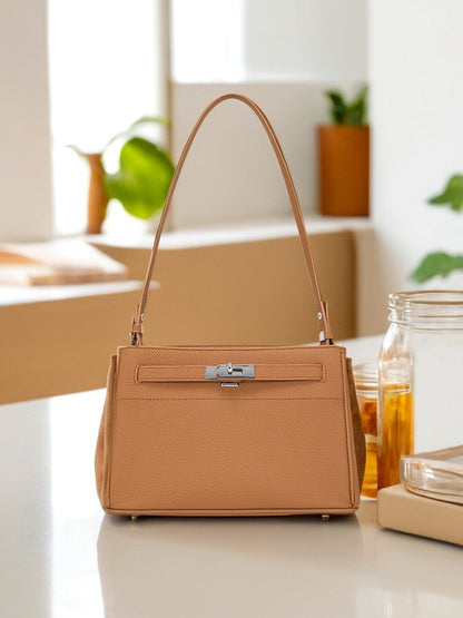 李記 | 原創手工真皮 | 頭層牛皮い復古鎖扣お腋下包11805號