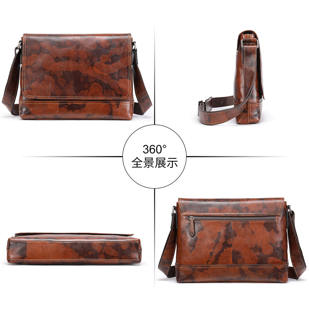 李記 | 原創手工真皮 | 良い手触り翻蓋式肩背包13627號