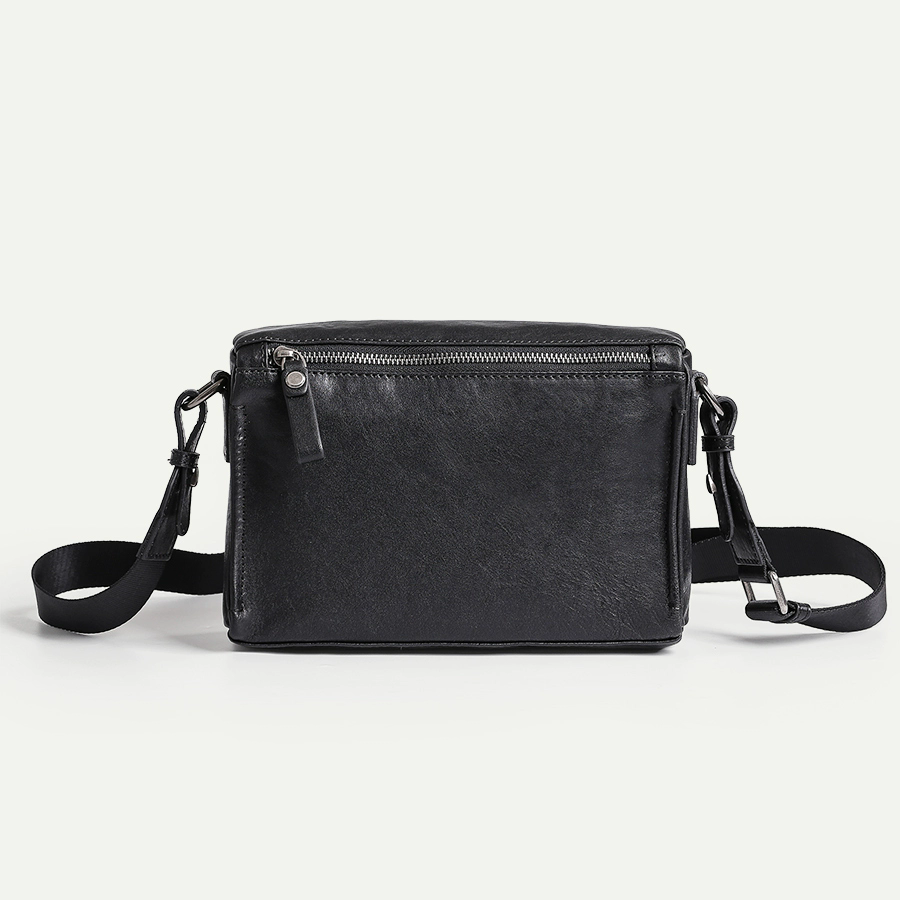 李記 | 原創手工真皮 | 休閒出行の復古郵差包14306號