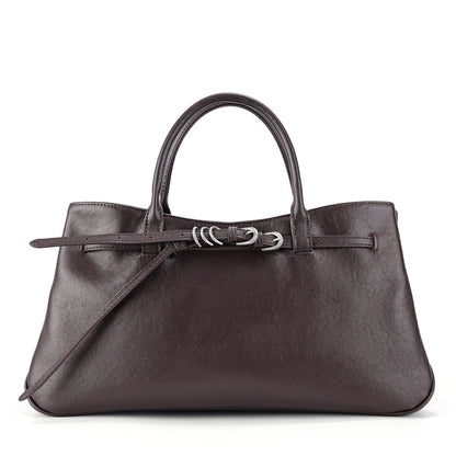 李記 | 原創手工真皮 | 極簡風格の大容量斜唄包1577號