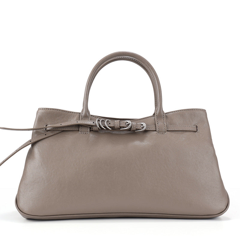 李記 | 原創手工真皮 | 極簡風格の大容量斜唄包1577號