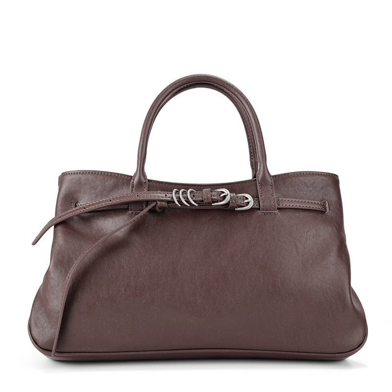 李記 | 原創手工真皮 | 極簡風格の大容量斜唄包1577號