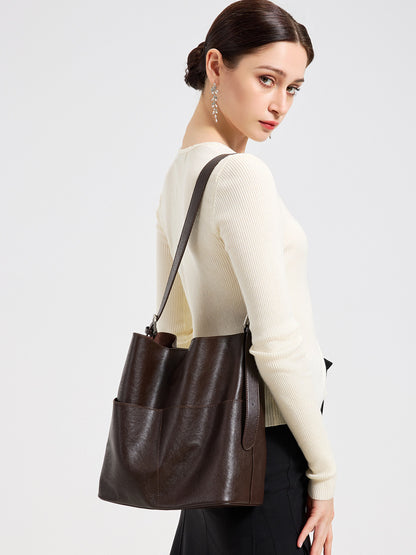 李記 | 原創手工真皮 | 復古植鞣皮の慵懶風子母包1592號