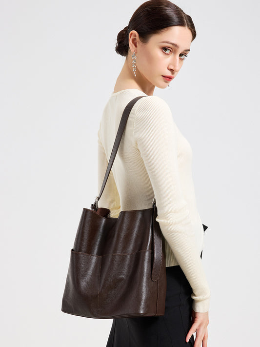 李記 | 原創手工真皮 | 復古植鞣皮の慵懶風子母包1592號