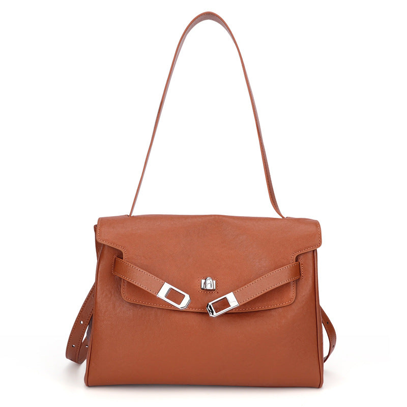 李記 | 原創手工真皮 | 油潤で柔らかい復古斜唄包1593號