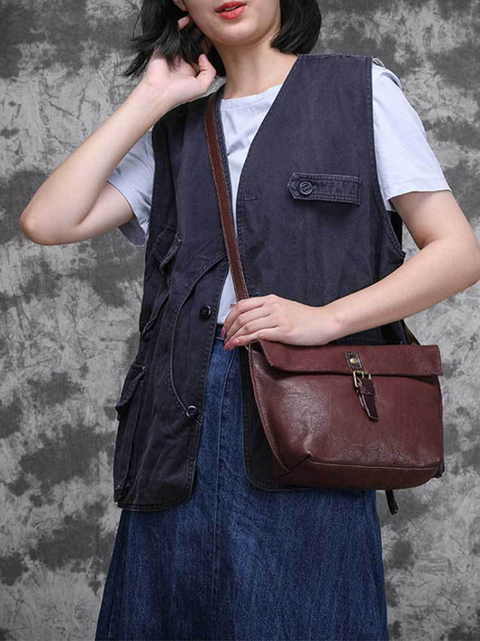 Li Ji | Original handmade genuine leather | Upgraded handmade りtree paste leather グsoftら side backpack No. 17153 