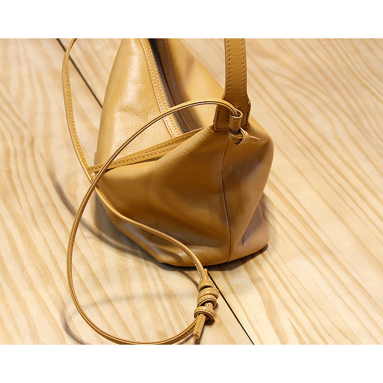 Li Ji | Original handmade genuine leather | Vintage waxed leather and personalized style saddle bag No. 1816 