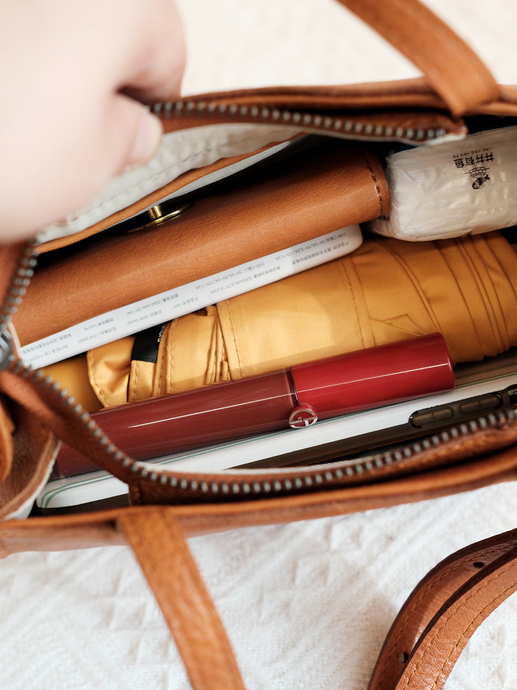 Li Ji | Original handmade genuine leather | Handmade vegetable tanned leather handbag No. 18346 