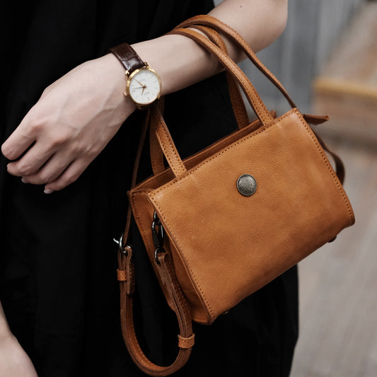 Li Ji | Original handmade genuine leather | Handmade vegetable tanned leather handbag No. 18346 
