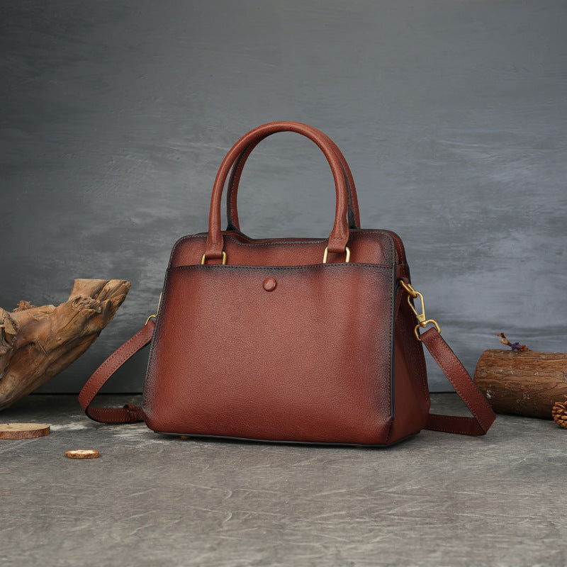 李記 | 原創手工真皮 | 復古百搭實用の手提包1888號