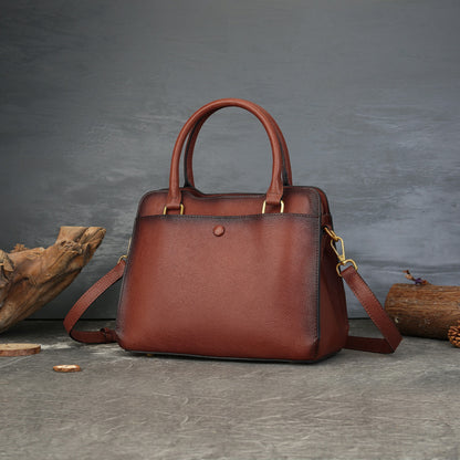 李記 | 原創手工真皮 | 復古百搭實用の手提包1888號