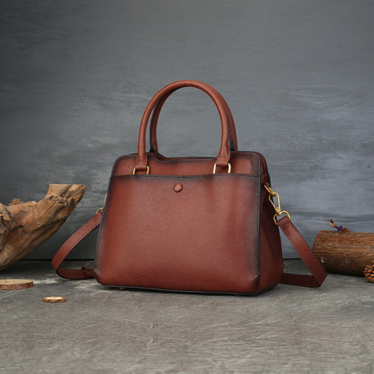 李記 | 原創手工真皮 | 復古百搭實用の手提包1888號