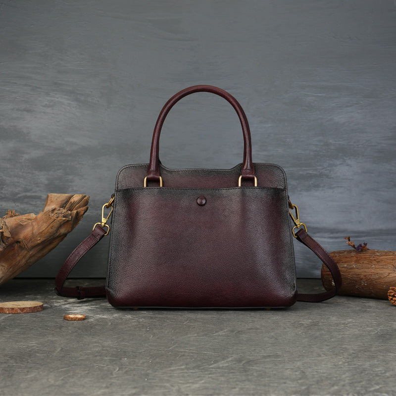 李記 | 原創手工真皮 | 復古百搭實用の手提包1888號