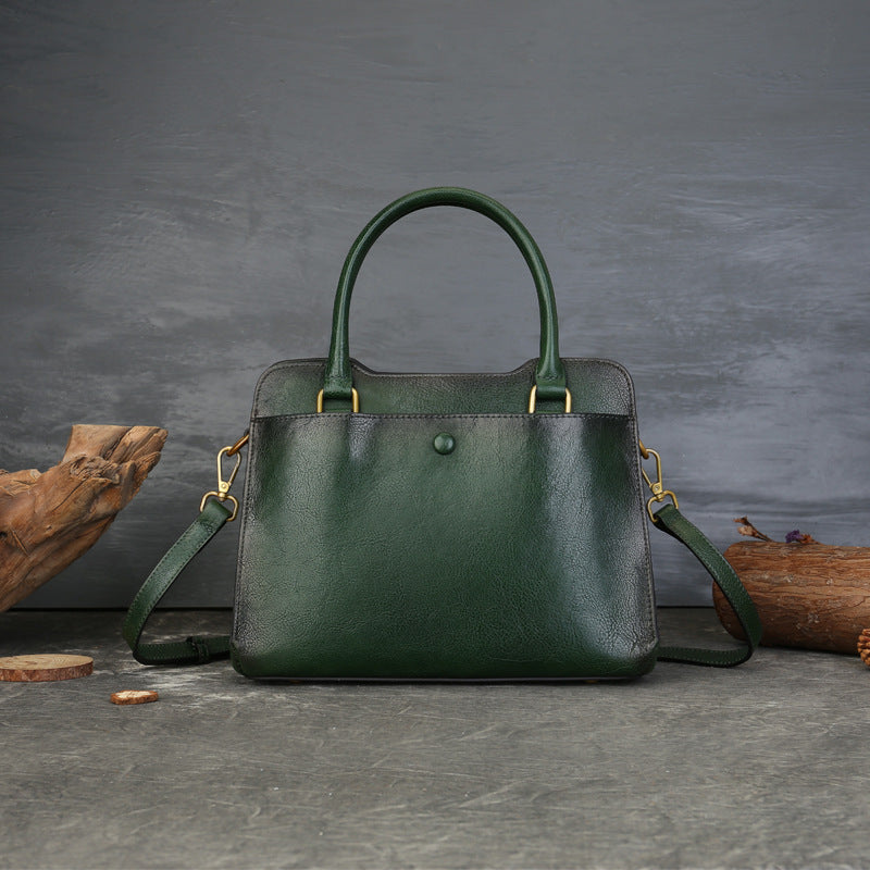 李記 | 原創手工真皮 | 復古百搭實用の手提包1888號