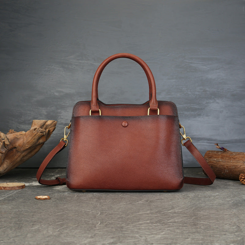 李記 | 原創手工真皮 | 復古百搭實用の手提包1888號