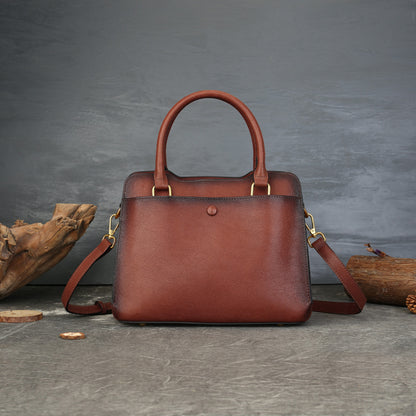 李記 | 原創手工真皮 | 復古百搭實用の手提包1888號