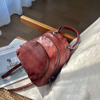 李記 | 原創手工真皮 | 超顯文藝感の日系小郵差包19171號