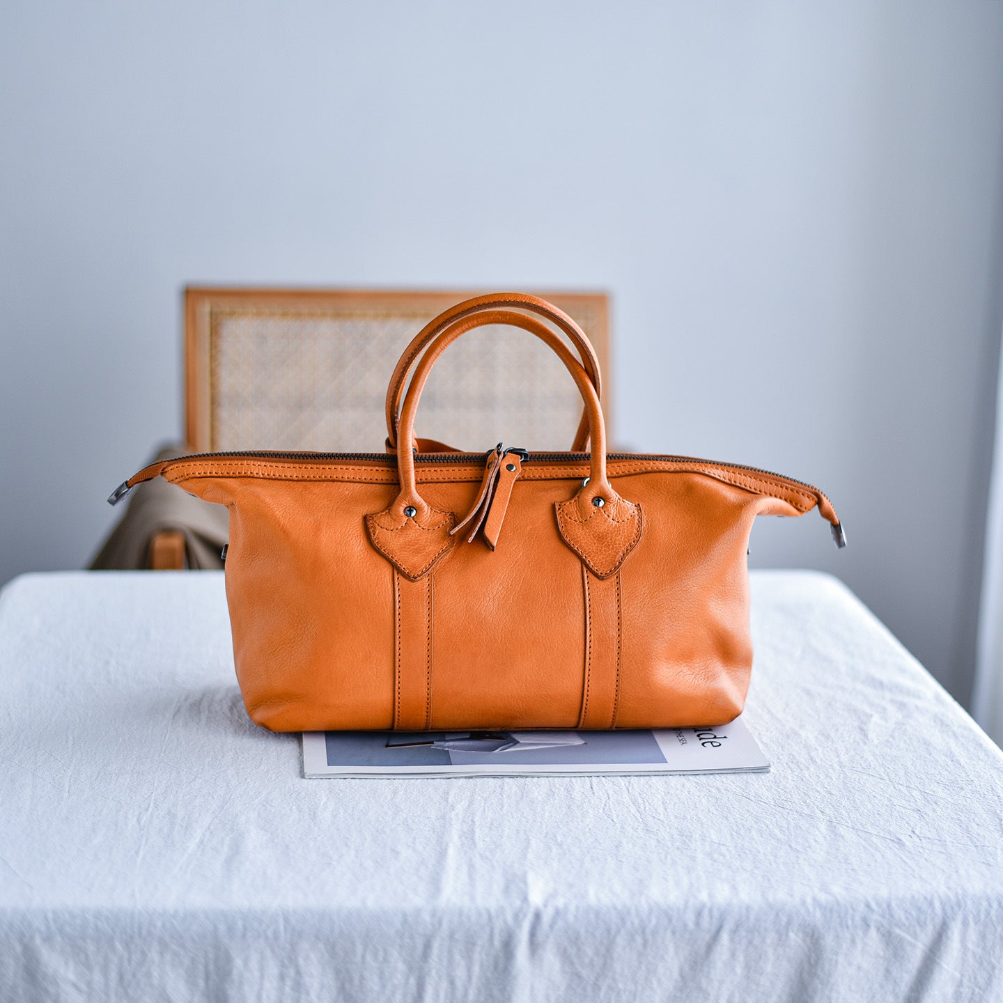 李記 | 原創手工真皮 | 日常出街必備の簡約波士頓包19186號