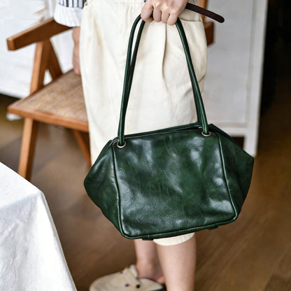 李記 | 原創手工真皮 | 軟fufu不塌形の簡約手提包19223號