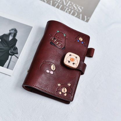 李記 | 原創手工真皮 | 可替換內頁のA6活頁日記本lsA6號