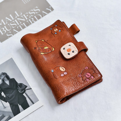 李記 | 原創手工真皮 | 可替換內頁のA6活頁日記本lsA6號