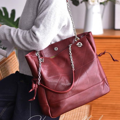 李記 | 原創手工真皮 | 輕奢高質感の菱格鏈條包ls898號