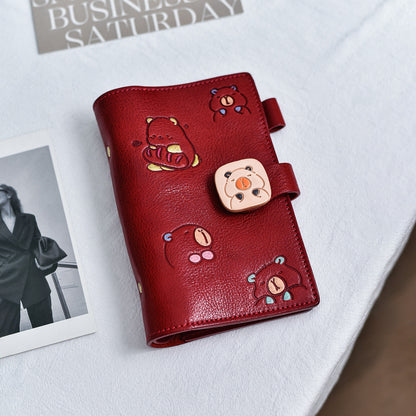 李記 | 原創手工真皮 | 可替換內頁のA6活頁日記本lsA6號