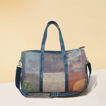 李記 | 原創手工真皮 | 花色拼接の手提包2035L號