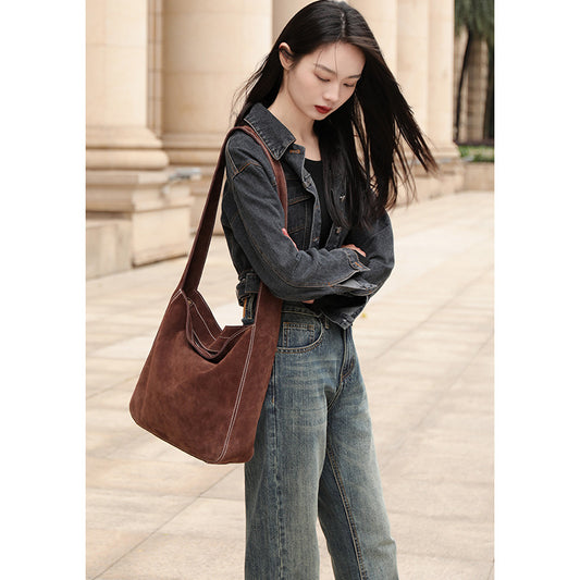 李記 | 原創手工真皮 | 優雅で、柔らかい磨砂皮托特包2013號