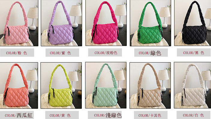 李記 | 原創手工真皮 | 高級感が簡約で休閒褶皺雲朵包01020號