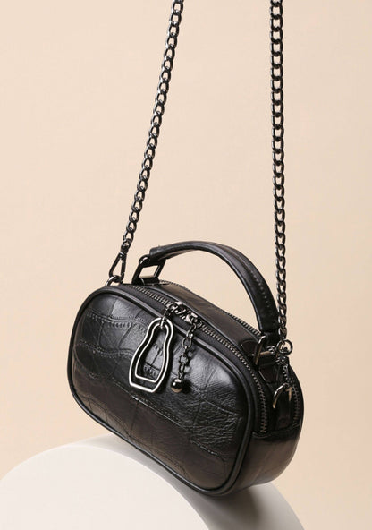 李記 | 原創手工真皮 | 剛柔並済の美し斜唄包N128號