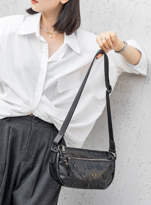 李記 | 原創手工真皮 | 寬肩帶の鉚釘枕頭包n1133號