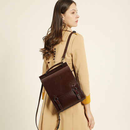 Li Ji | Original handmade leather | Re-engraved British college style motorcycle backpack No. 2090 