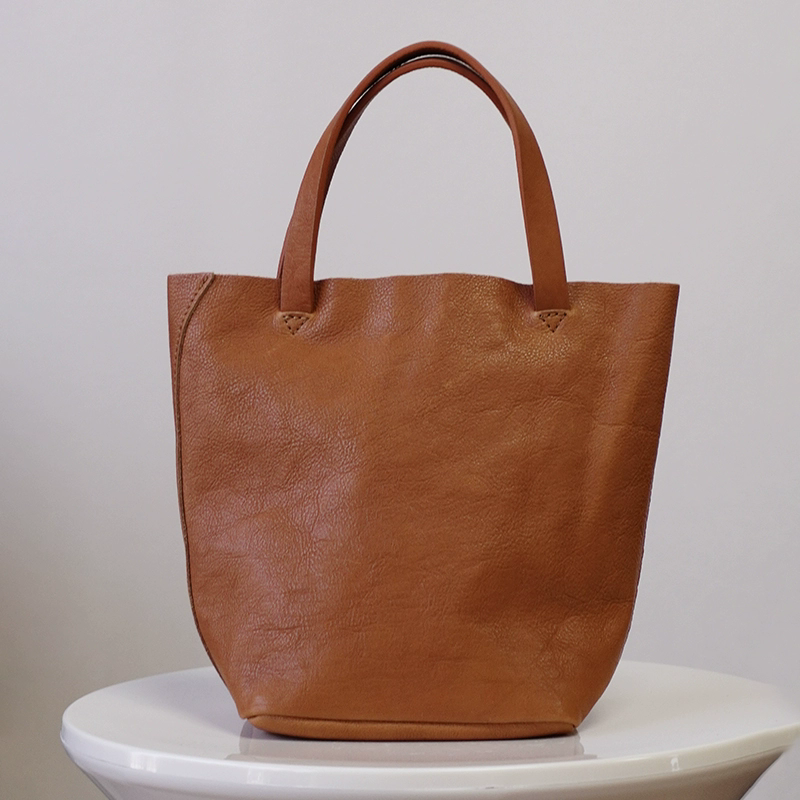 李記 | 原創手工真皮 | 日系い簡約風格の軟皮手提包21092號