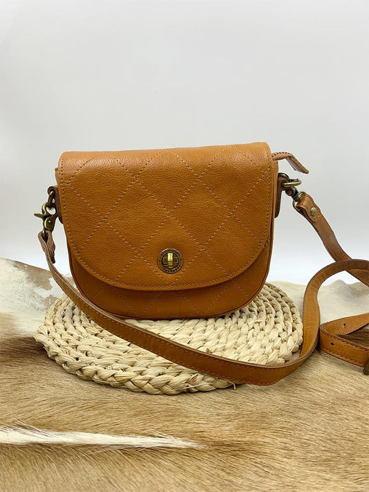 Li Ji |. หนังแท้แฮนด์เมดชั้นแรก |. กระเป๋าข้างปักหนังวัวฟอกฝาดหมายเลข 21121 