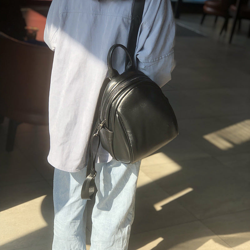 李記 | 原創手工真皮 | 韓版が簡約後背包22005號