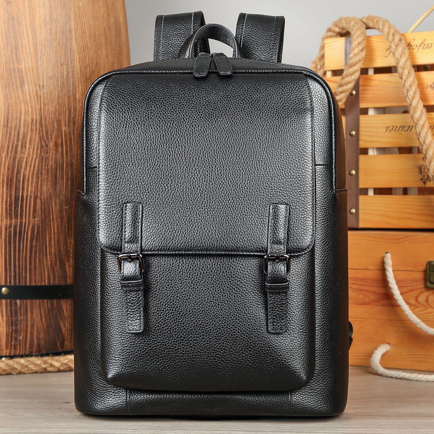 李記 | 原創真皮手工 | 好背實用減壓の後背包2247號