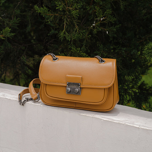 李記 | 原創手工真皮 | 高級感の小人数本革女性バッ小方形包23012號