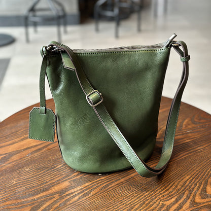 李記 | 原創手工真皮 | 日系り復古質感の斜唄包23016號