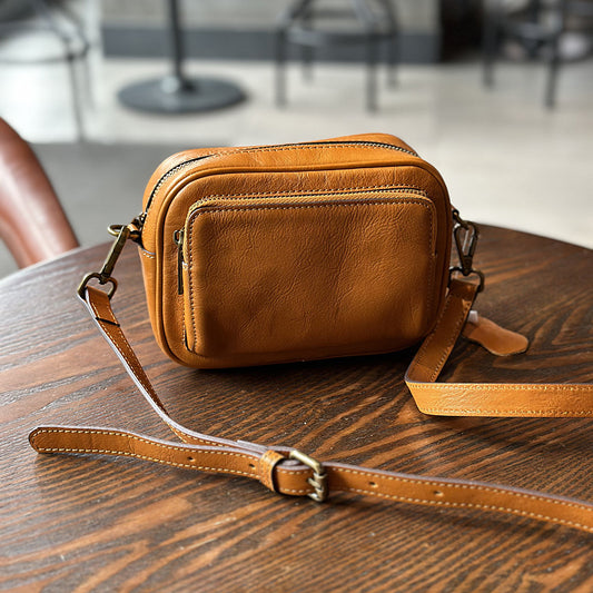 Li Ji | Original handmade genuine leather | Autumn's new cowhide leather camera bag No. 23018 