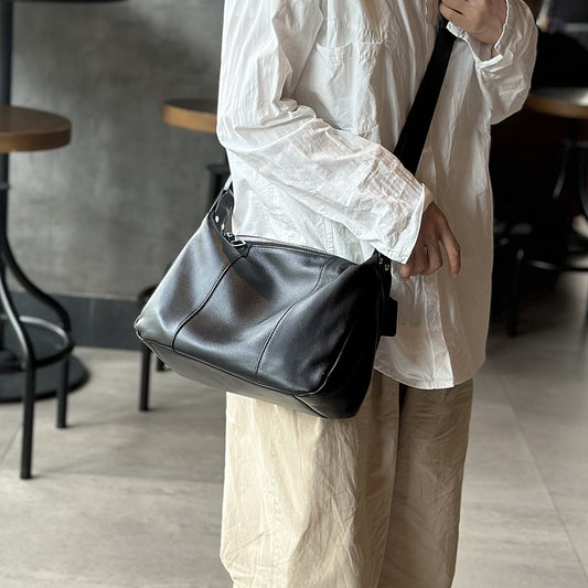 Li Ji | Original handmade genuine leather | Autumn and winter トップ cow leather シ retro lightweight small square bag No. 23029 