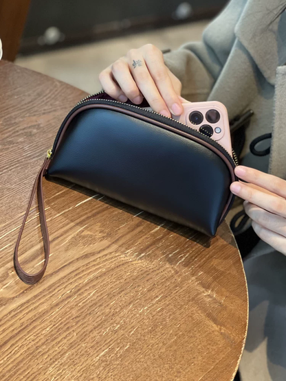 李記 | 原創手工真皮 | 可放手機大鈔の手拿包2325s號