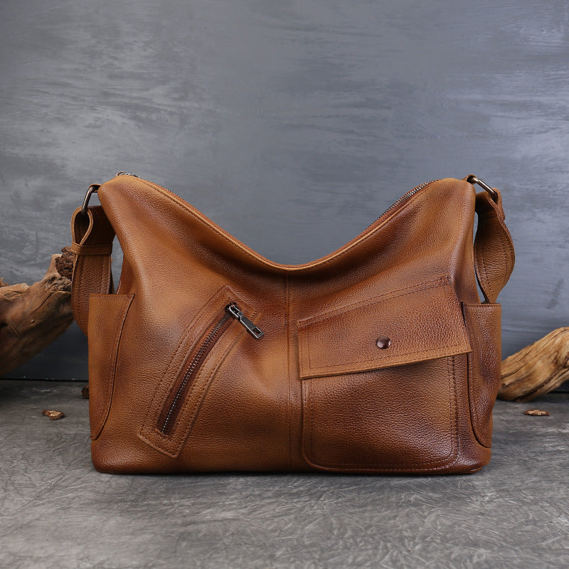 李記 | 原創手工真皮 | 經典款~歐美復古肩唄包2365號